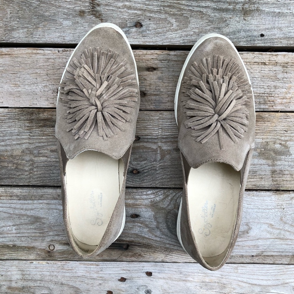 Seychelles Suede Pom Tassel Sneaker